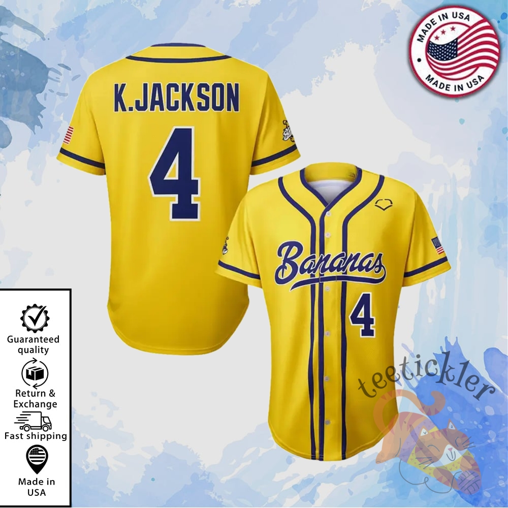 Custom K Jackson 4 Savannah Banana Jersey Personalized Baseball Fan Jersey