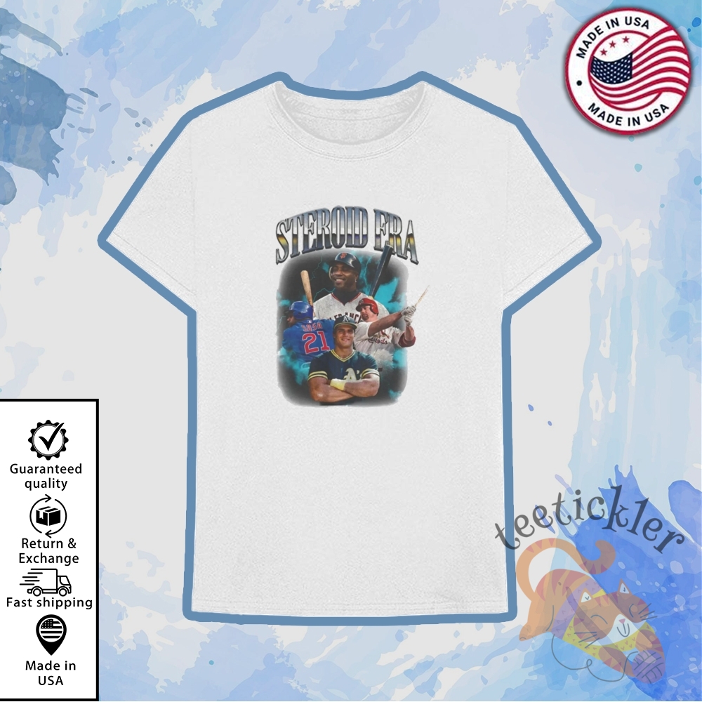 The Steroid Era Shirt Barry Bonds Mcgwire Canseco Sosa Baseball Graphic Tee teetickler 1