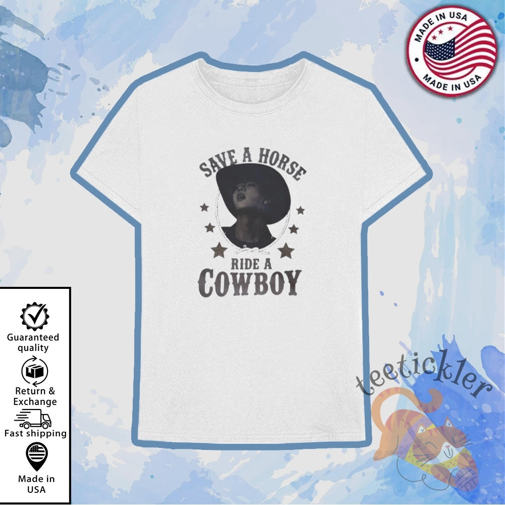 Jungkook Save A Horse Ride A Cowboy Shirts Bts Western Crossover Graphic Tee