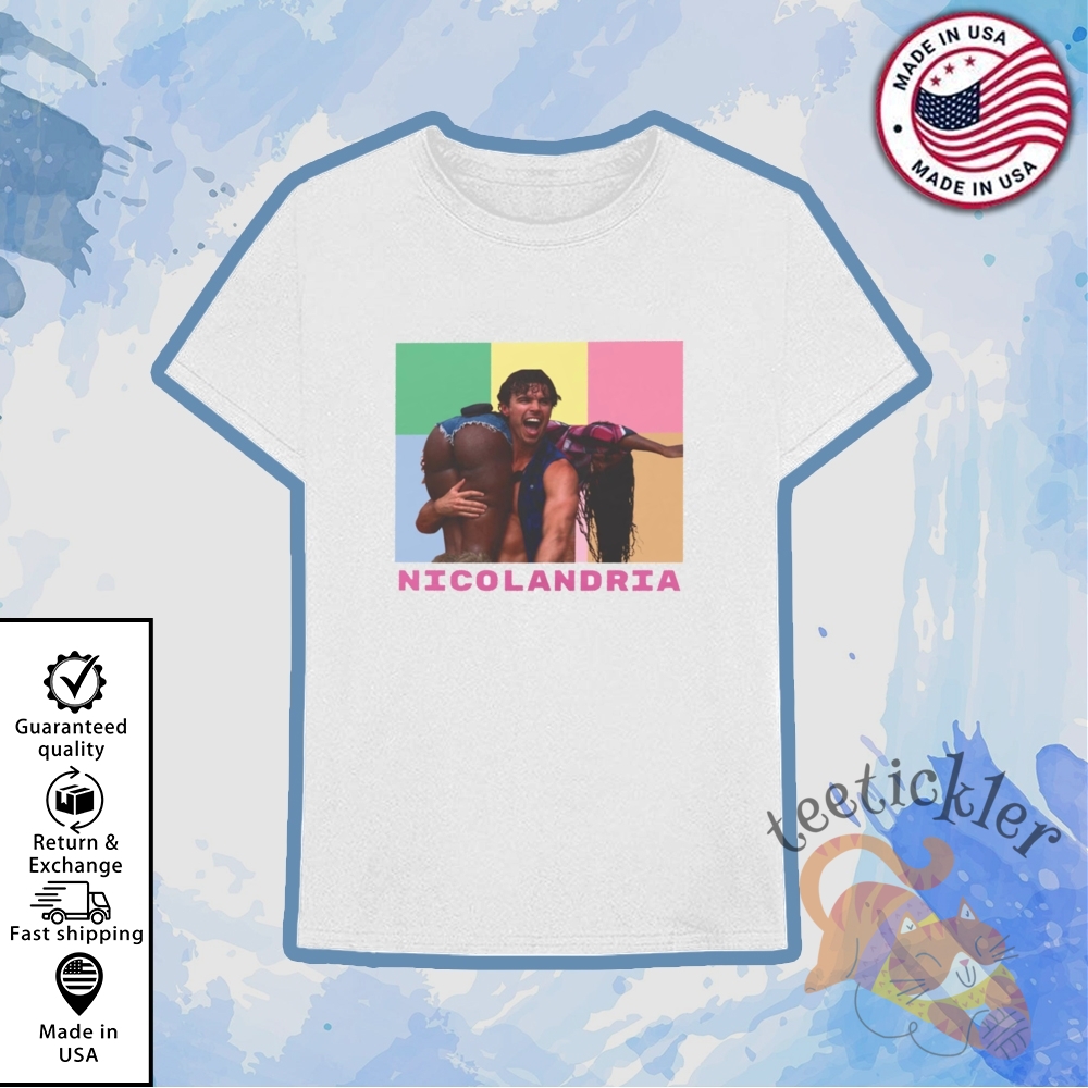 Nicks Friends Wearing Nicolandria Shirt Love Island Usa Fan Graphic Tee