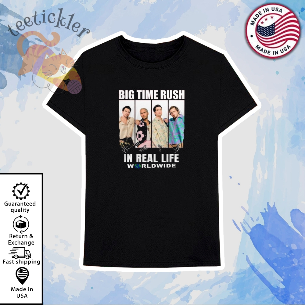 Big Time Rush X In Real Life Worldwide Signature Shirt Boy Band Collab Tee 6 Big Time Rush x In Real Life Worldwide Signature Shirt Boy Band Collab Tee