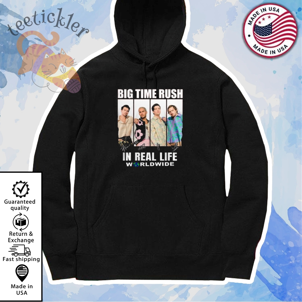 Big Time Rush X In Real Life Worldwide Signature Shirt Boy Band Collab Tee 7 Big Time Rush x In Real Life Worldwide Signature Shirt Boy Band Collab Tee