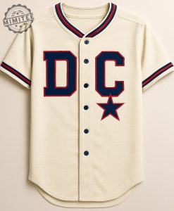 DC Baseball Player Jersey %E2%80%93 Classic Gray with Bold Red Navy Detailing mimitee.com 1