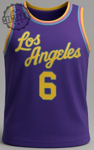 Los Angeles Purple Basketball Jersey 6 %E2%80%93 Iconic Showtime Style mimitee.com 1