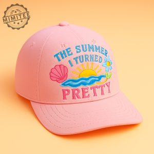 The Summer I Turned Pretty 3D Embroidered Pink Baseball Cap mimitee.com 1