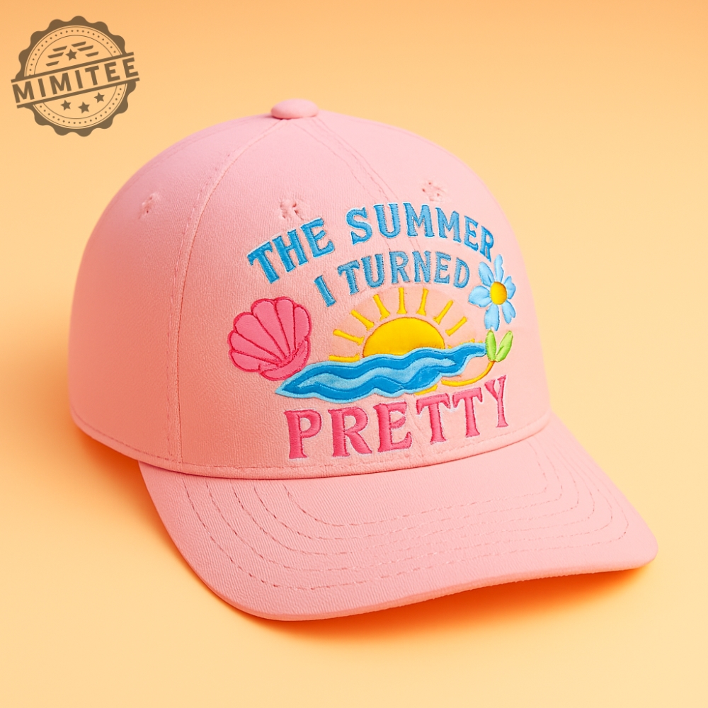 Embroidered Pink Baseball Cap