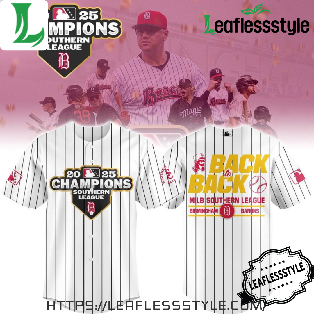 Birmingham Barons Black To Back 2025 Southern League Champions Jersey Shirt Perfect Gift Idea For Fans
