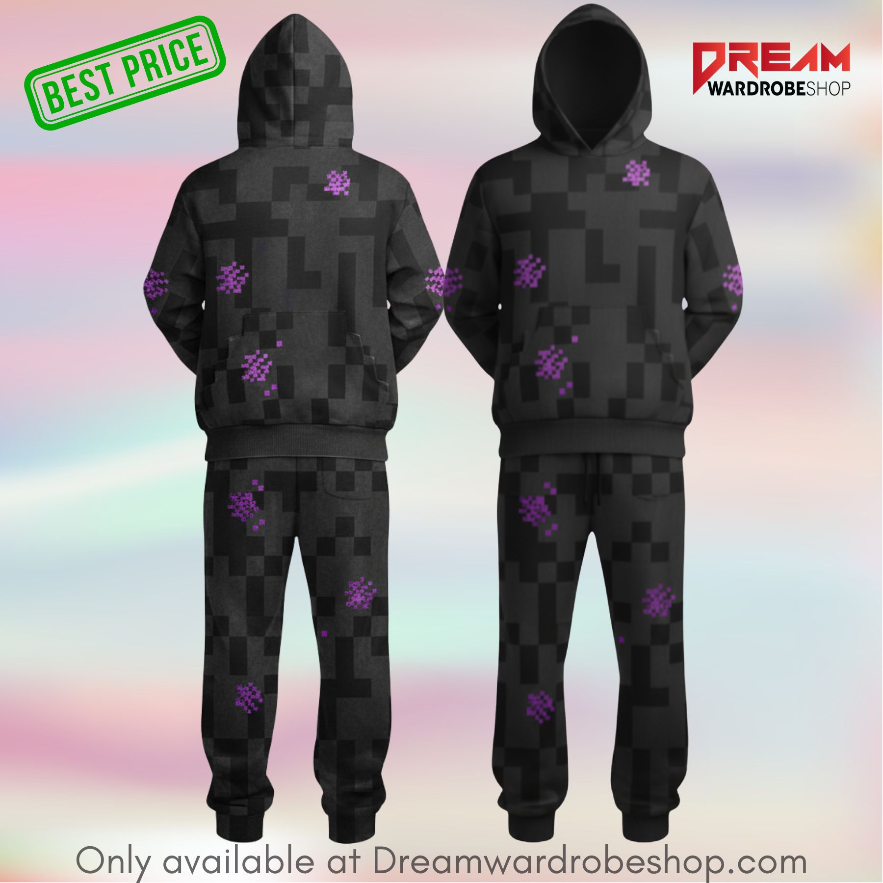 Minecraft Enderman AOP Hoodie and Sweatpants
