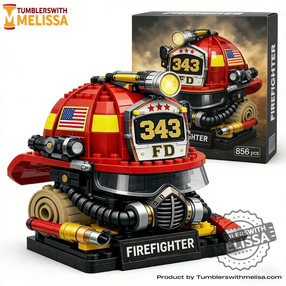 Firefighter Helmet Building Block Lego Set