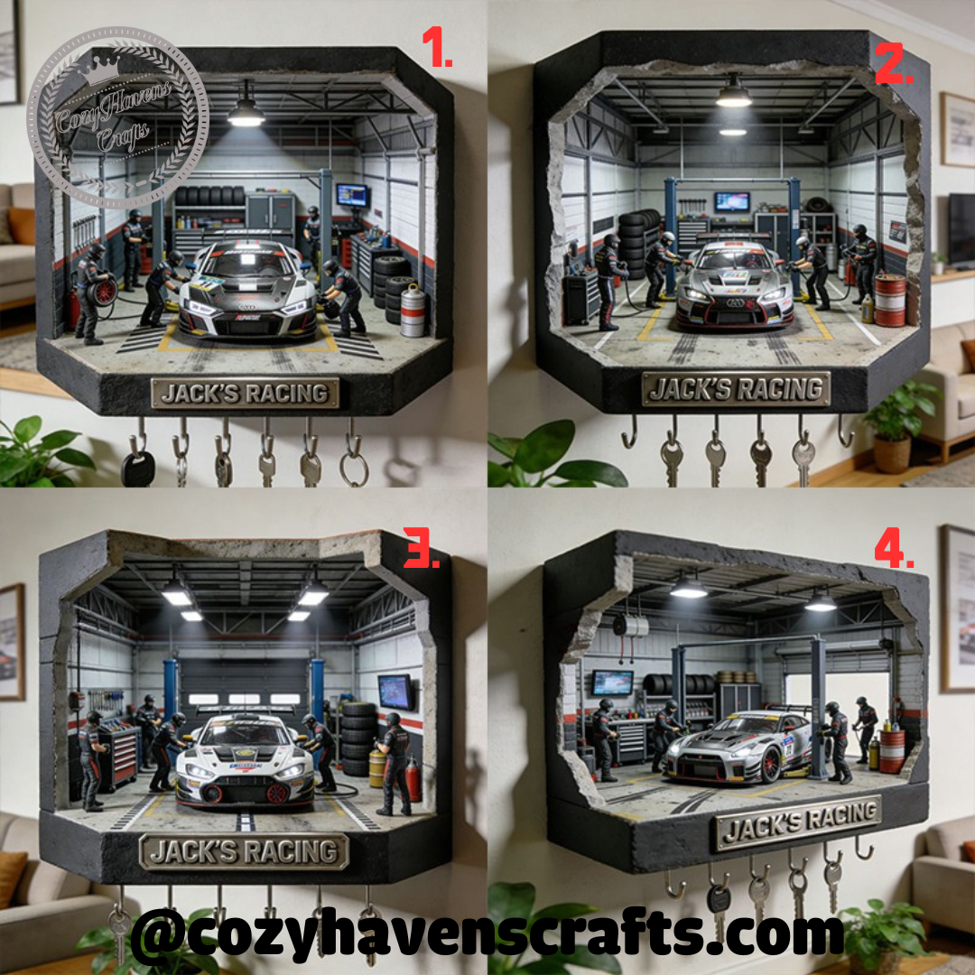 Custom Made Racing Car Wall Hooks For Repair Shops