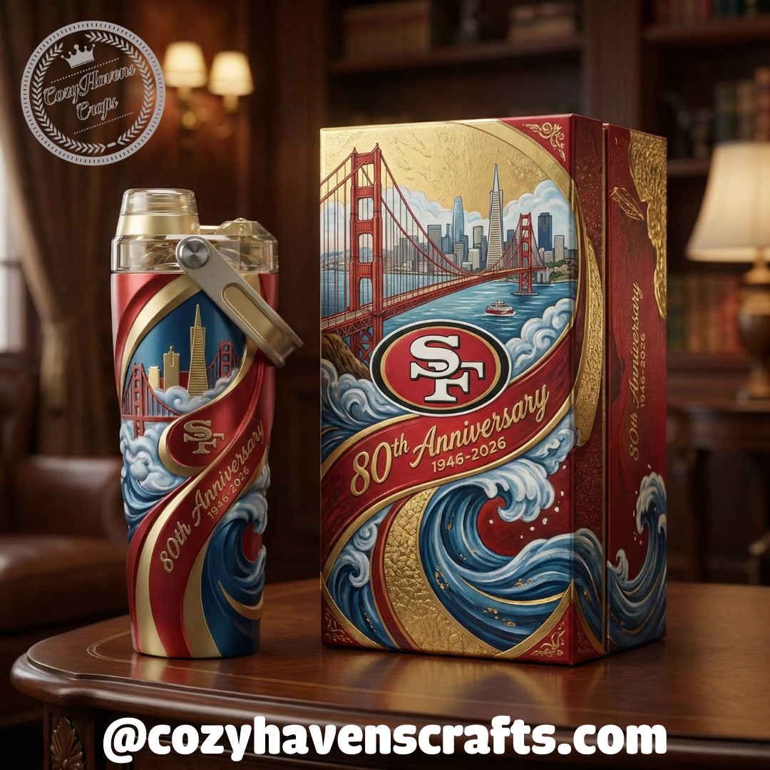 San Francisco 49ers 80th Anniversary Insulated Water Bottle