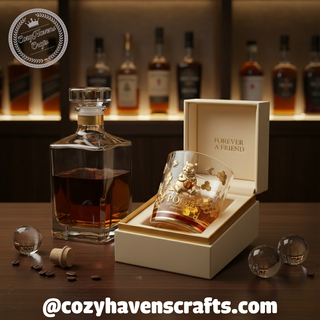The Pooh 100Th Anniversary Whiskey Glass