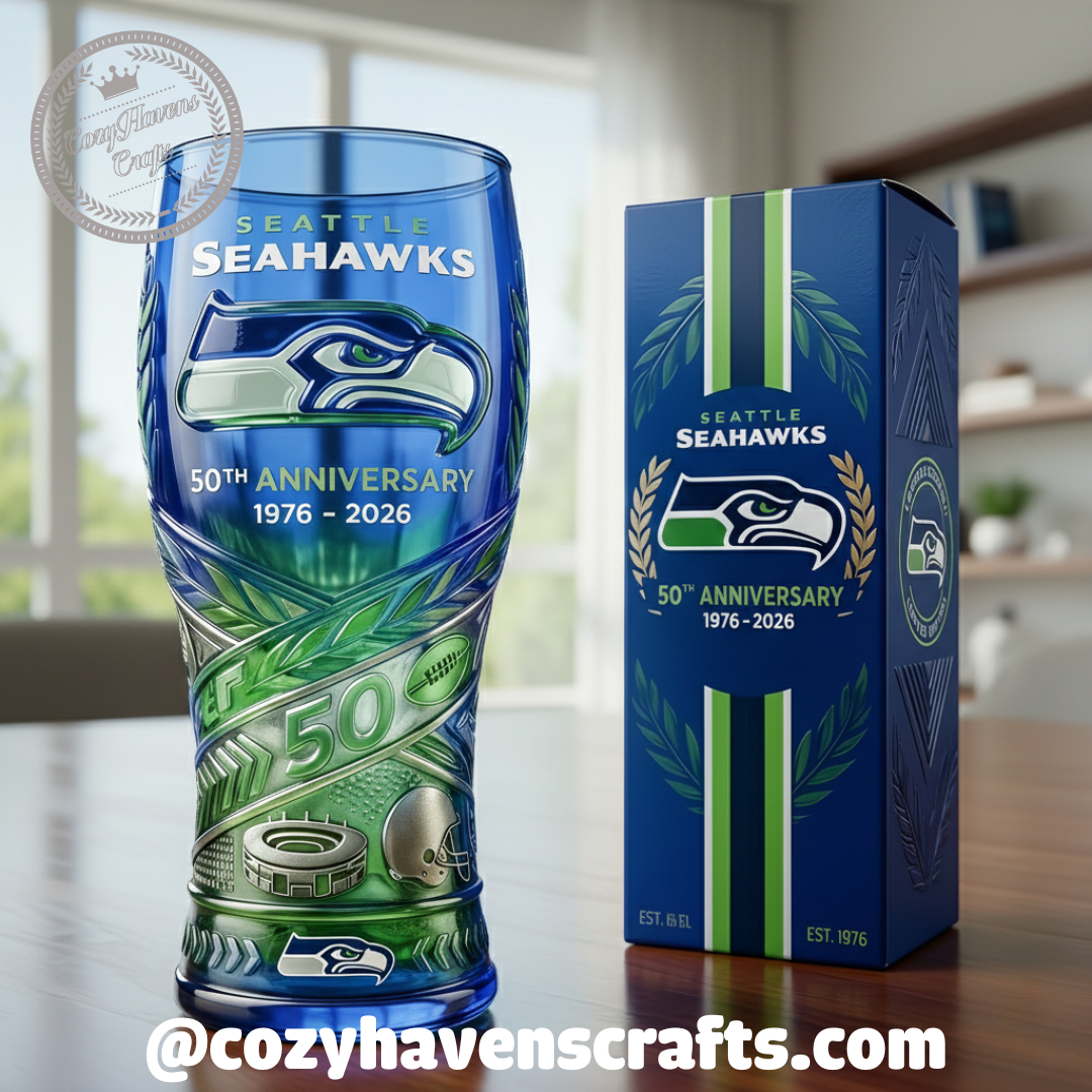 Seattle Seahawks 50th Anniversary Glass