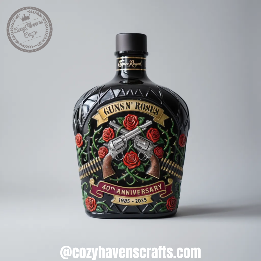 Guns N’ Roses 40th Anniversary Whiskey Bottle