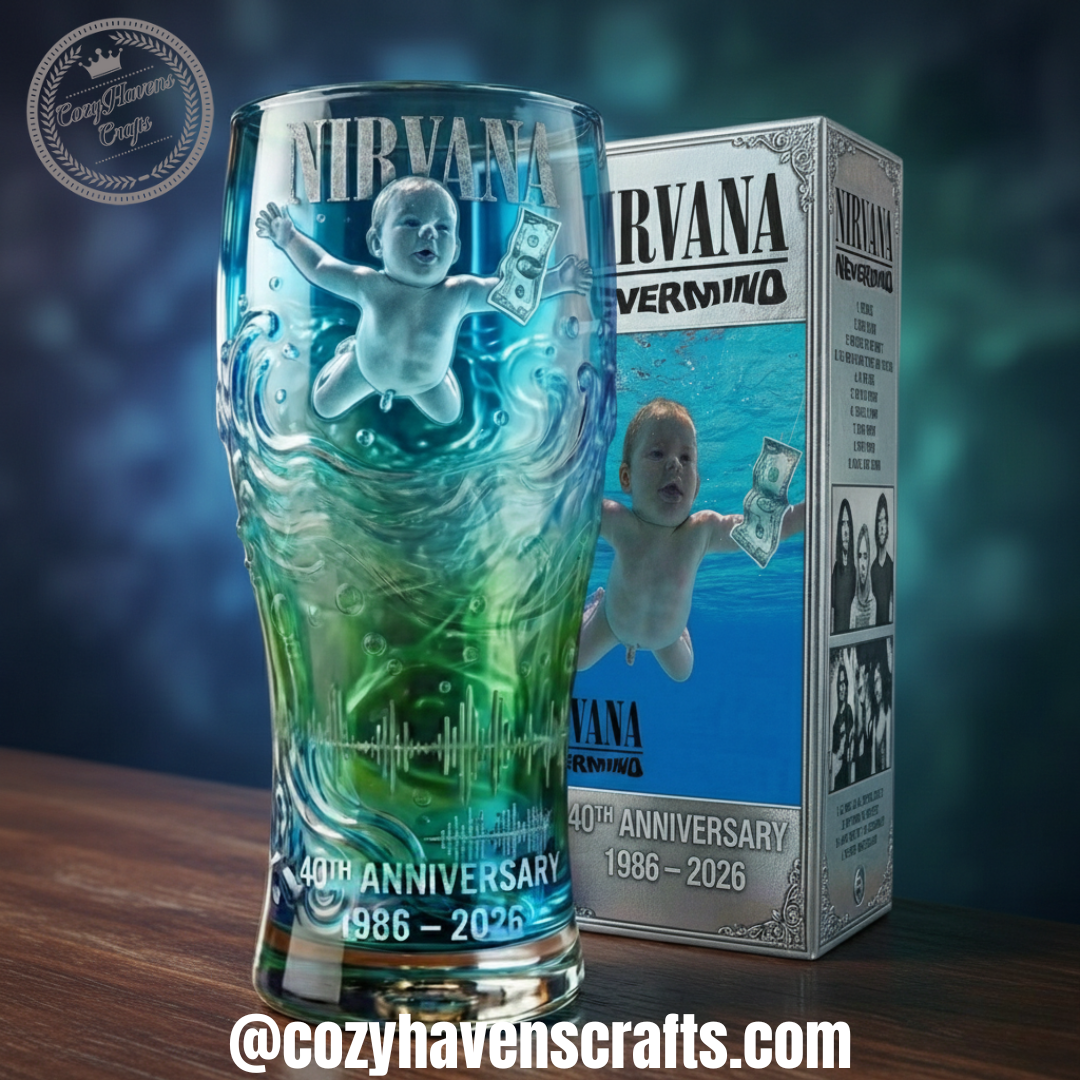 Nirvana Nevermind 40th Anniversary Beer Glass