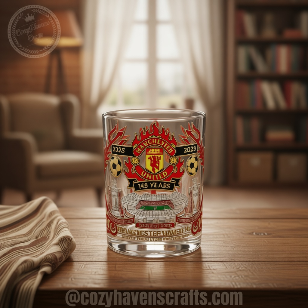 Manchester United 148th Anniversary Whiskey Glass