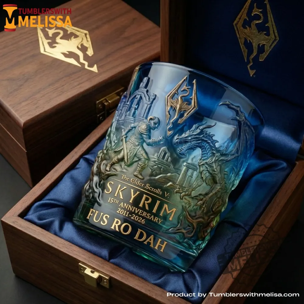 The Elder Scrolls V Skyrim 15Th Anniversary Whiskey Glass Edition