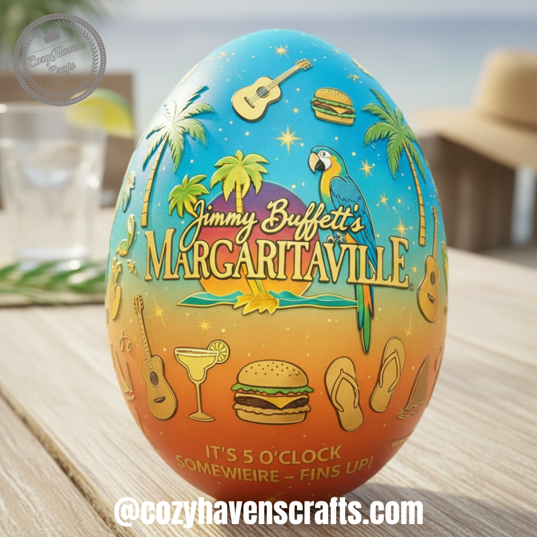 Jimmy Buffett Margaritaville Tropical Egg Resin