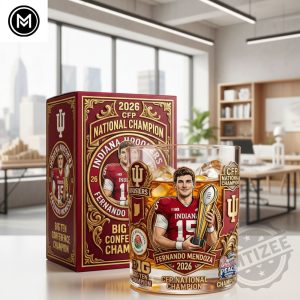 Fernando Mendoza 2026 CFP National Champion Whiskey Glass