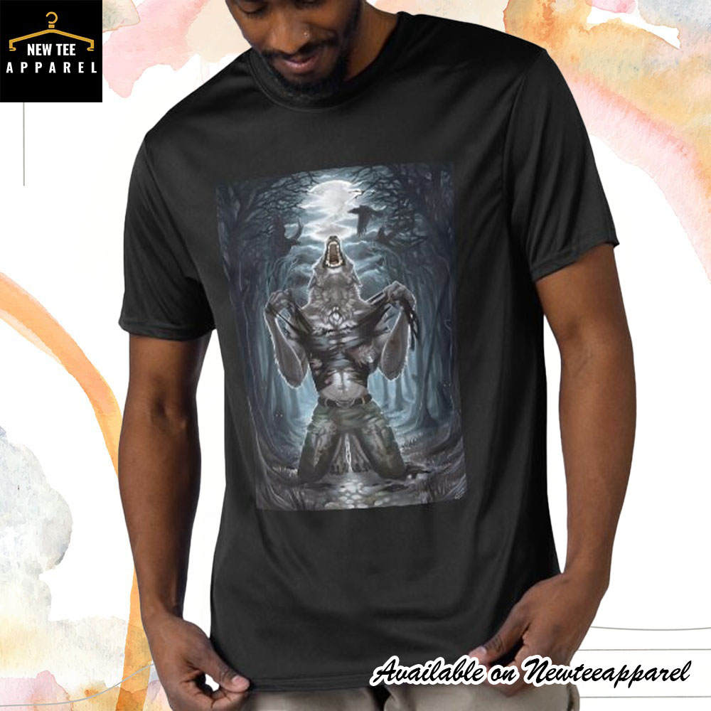 Wolf Ripping Off Shirt