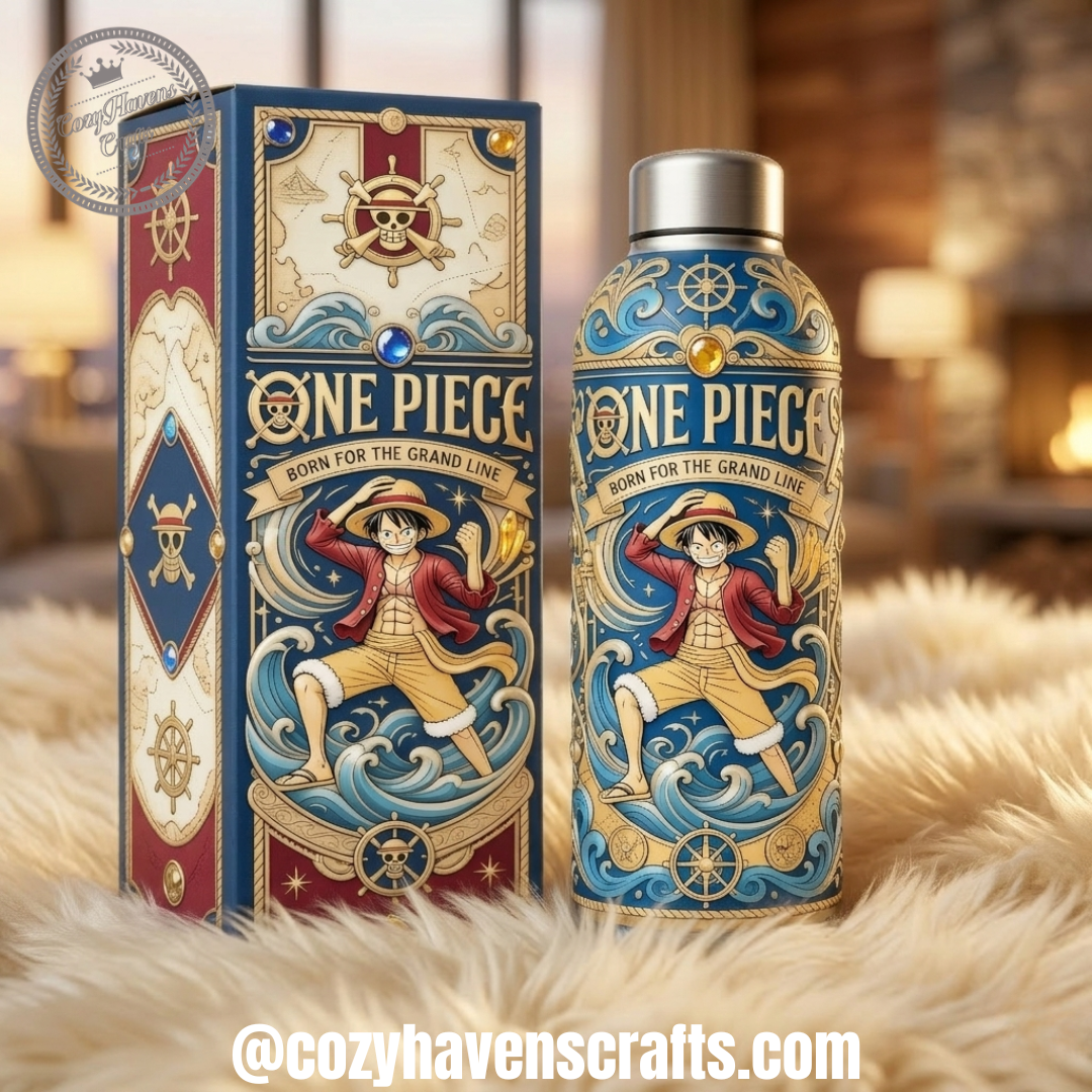 One Piece Grand Line Luffy 20oz Water Bottle