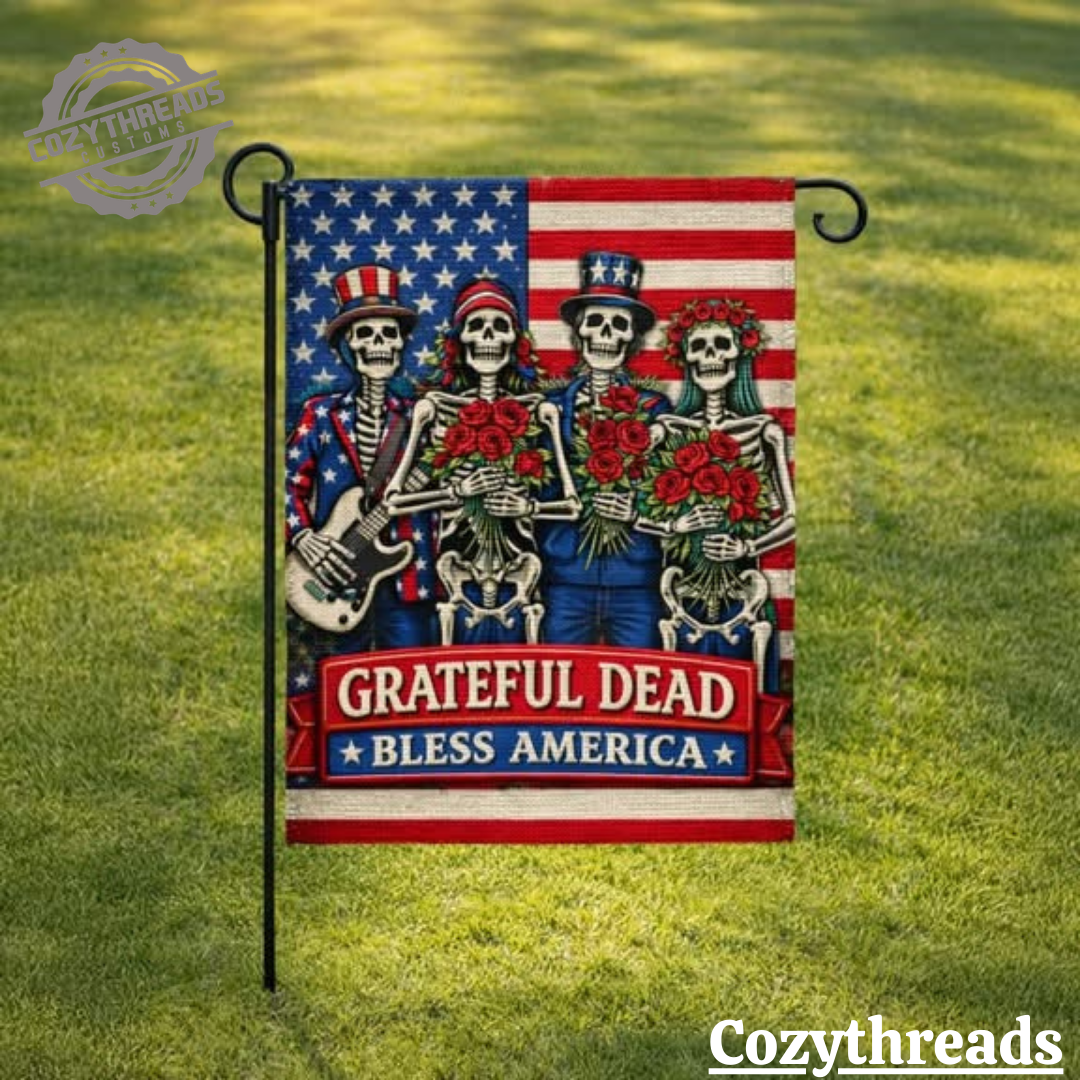 Grateful Dead Patriotic Skeleton Flag