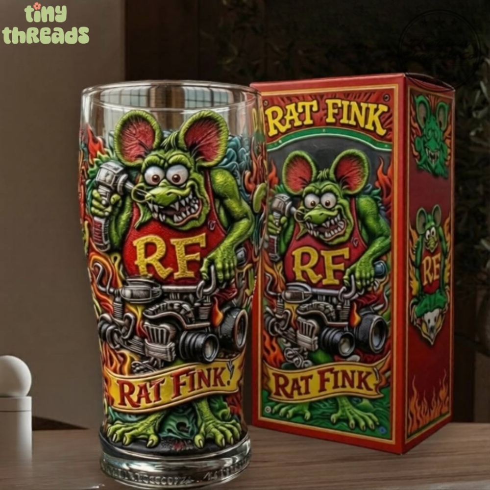 Rat Fink Ed Big Daddy Roth Beer Glass