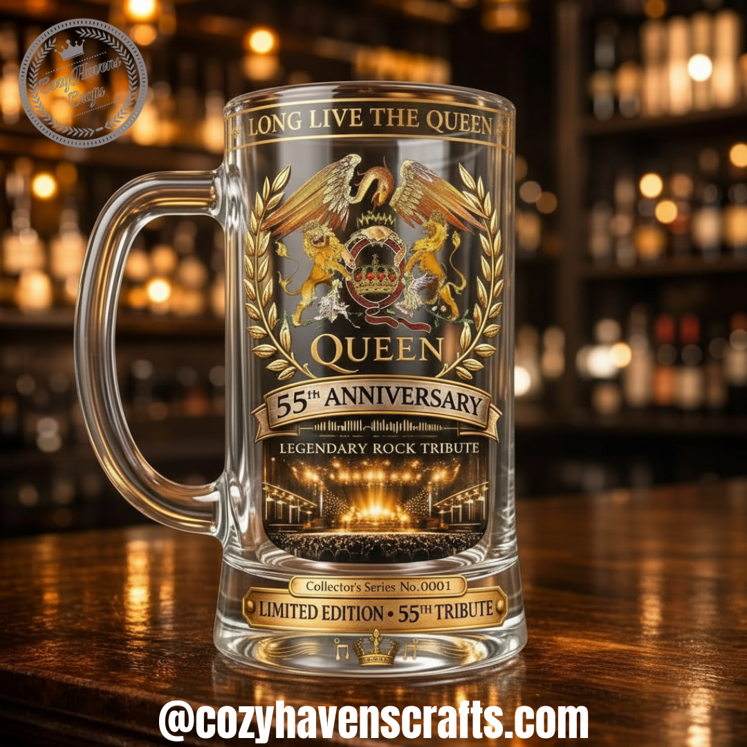 Queen 55th Anniversary Commemorative Beer Mug