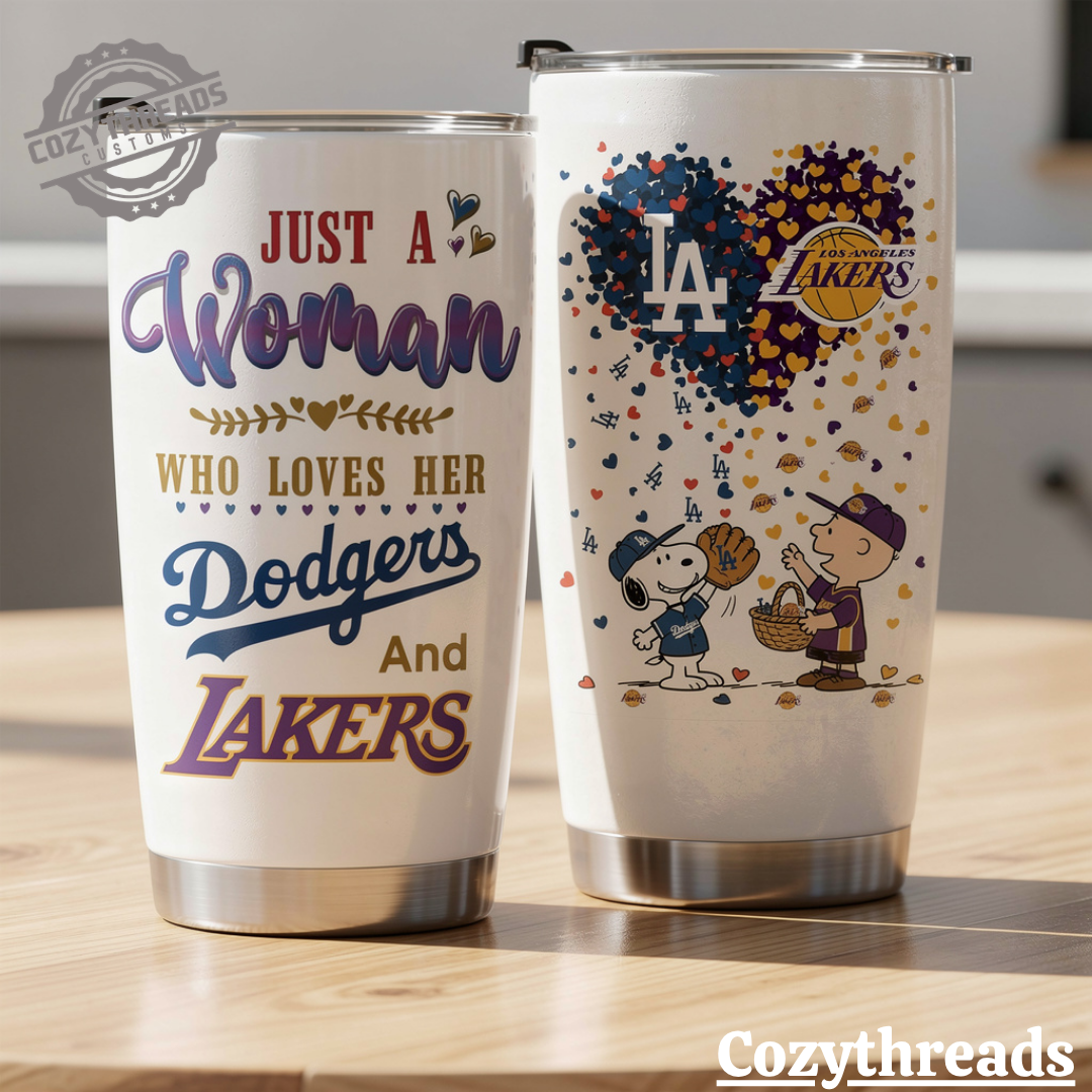 Dodgers and Lakers Fan Tumbler