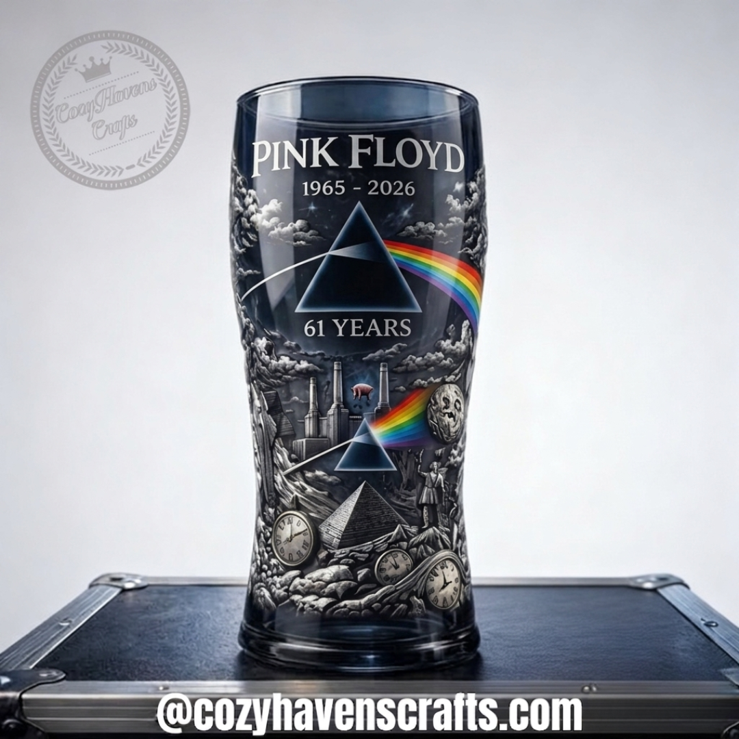 Pink Floyd 61 Years Anniversary Beer Glass