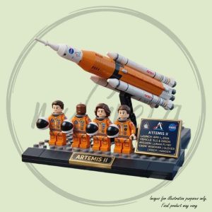 Icons NASA Artemis II Moon Mission 2026 Display Set with Astronaut Minifigures