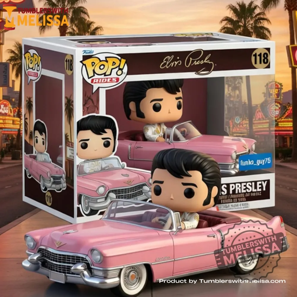 Elvis Presley Pink Cadillac Funko Pop Figures Doll