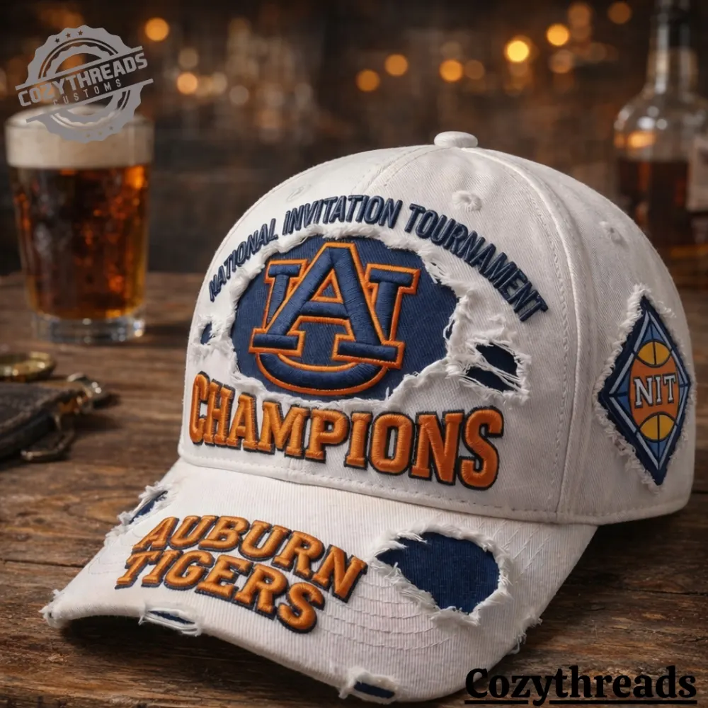 Auburn Tigers Nit Champions Distressed Cap
