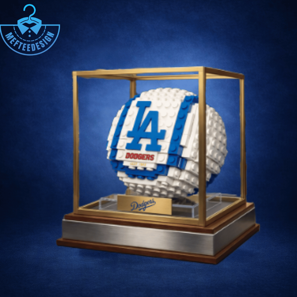 Los Angeles Dodgers Building Brick Baseball With Gold Display Case Brick 2026