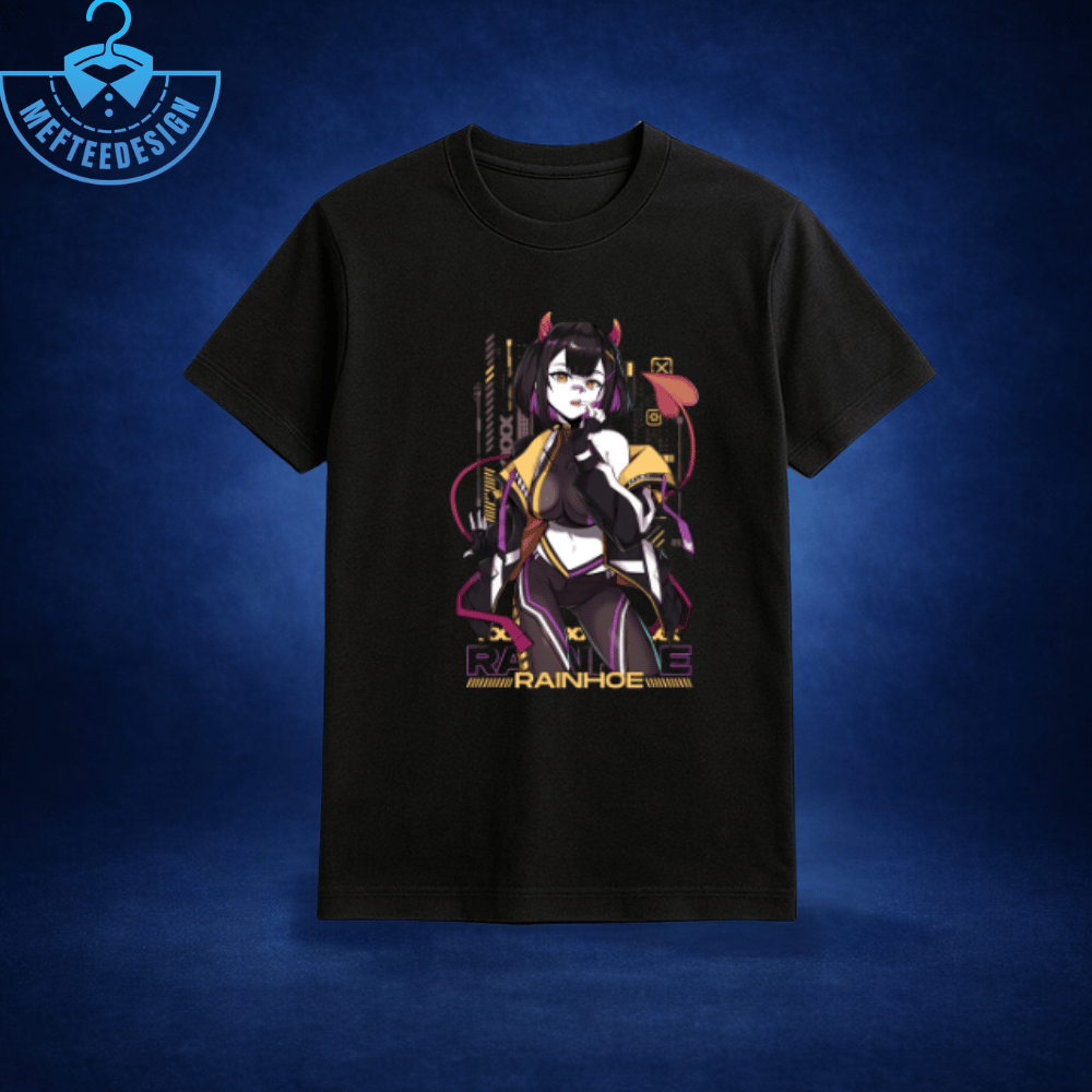 Rainhoe Official V3 Demon Girl Graphic  Aesthetic Vtuber Shirt 2026