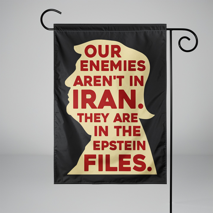Bold Political Message Silhouette Garden Flag