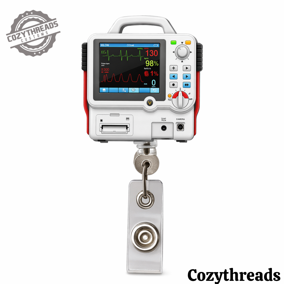 Medical Monitor Ecg Badge Reel For Healthcare Professionals