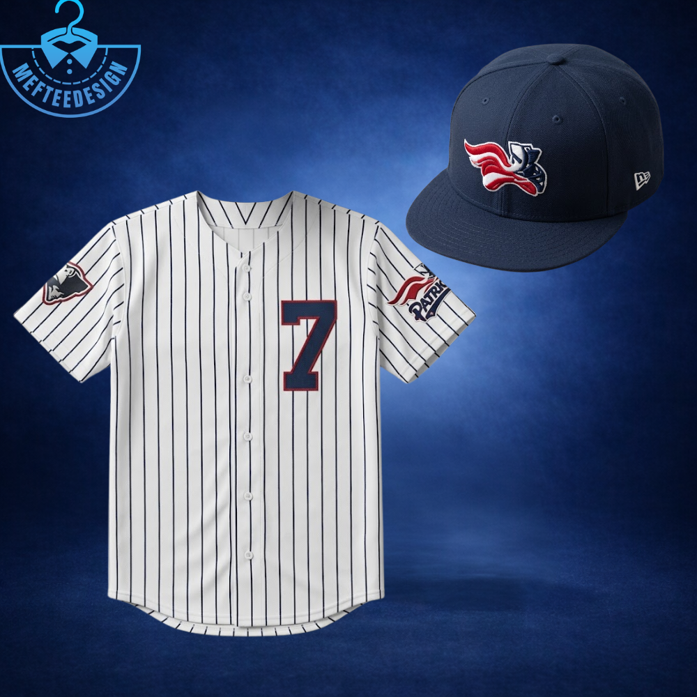 Patriots Heritage Pinstripe Baseball Americana Sportswear Bundle Jersey Fitted Hat Set 2026