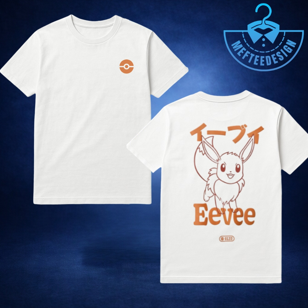 Minimalist Eevee Japanese Streetwear Graphic Shirt 2026