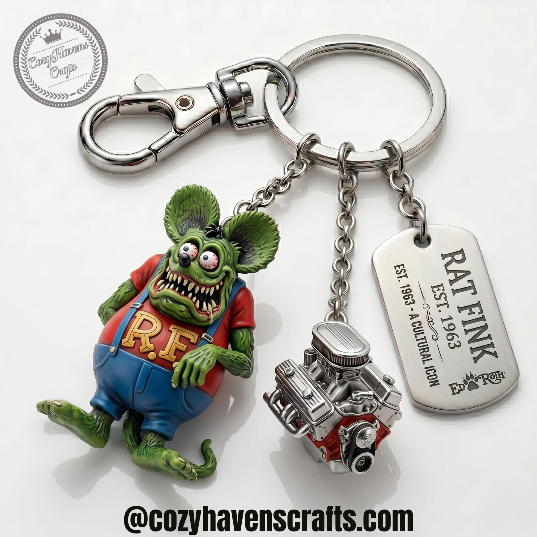 Rat Fink 1963 Ed Roth Collector Keychain