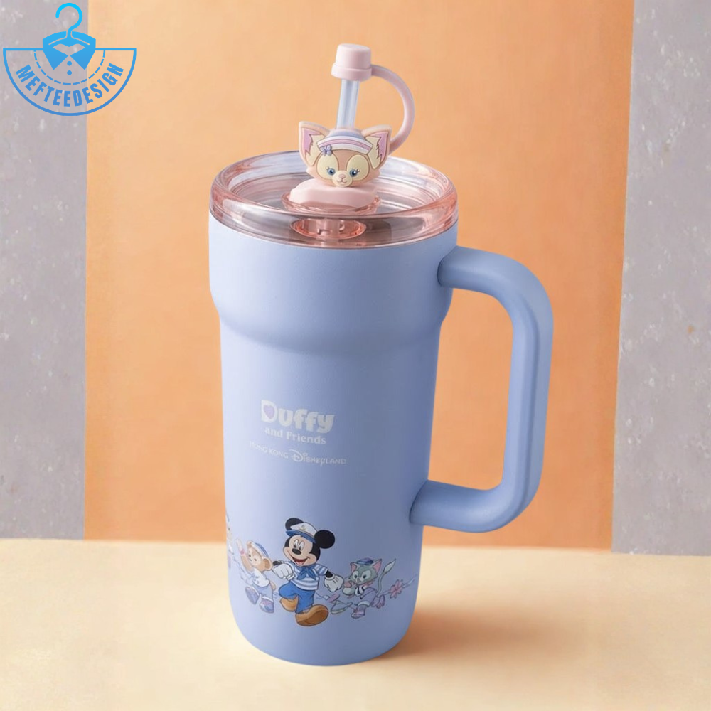 Hong Kong Disneyland Duffy And Friends Springtime Voyage Linabell 3D Straw Topper Tumbler With Handle 2026