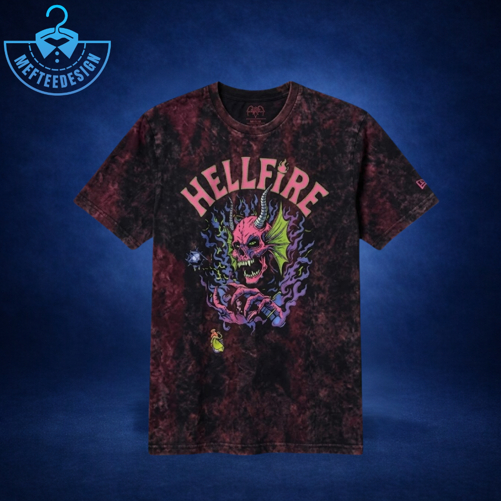 Stranger Things Hellfire Neon Dice T Shirt