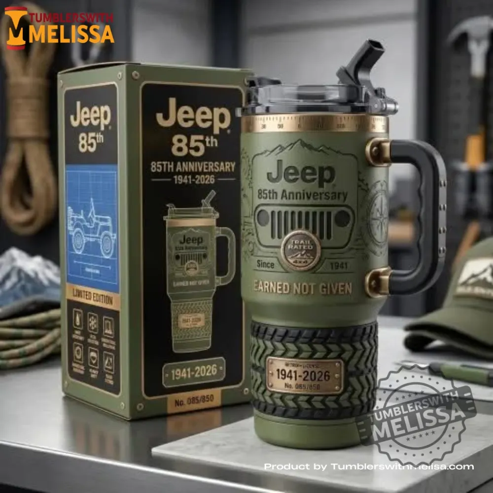 Jeep 85Th Anniversary 40Oz Tumbler 1 Jeep 85th Anniversary 40oz Tumbler