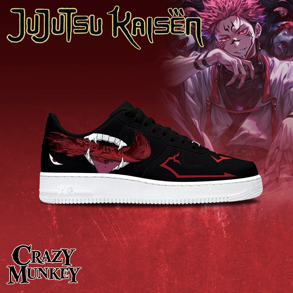 Ryomen Sukuna Air Force 1 Sneakers | Jujutsu Kaisen Art 4 Ryomen Sukuna Air Force 1 Sneakers | Jujutsu Kaisen Art
