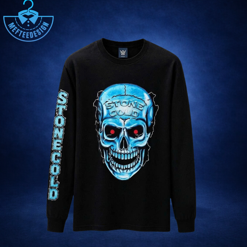 Wwe Stone Cold Steve Austin 316 Day Edition Blue Ice Skull Long Sleeve Graphic Sweatershirt Official 2026
