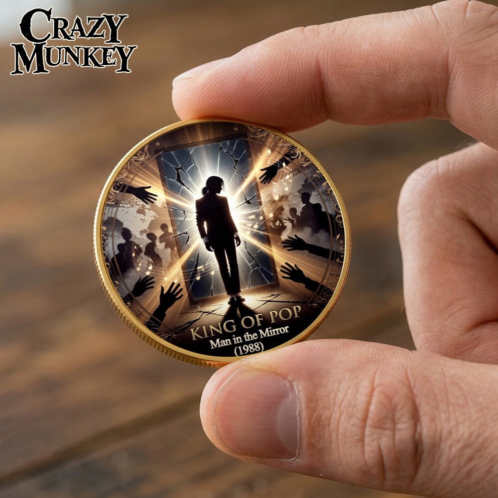 Man In The Mirror 1988 Michael Jackson Commemorative Coin | Pop Art 4 Man In The Mirror 1988 Michael Jackson Commemorative Coin | Pop Art