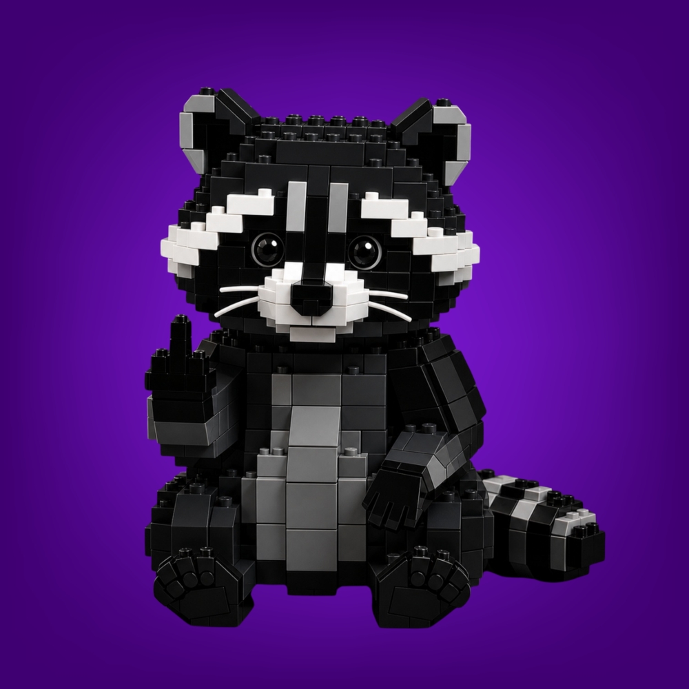 New Sarcastic Raccoon Building Block Set V2
