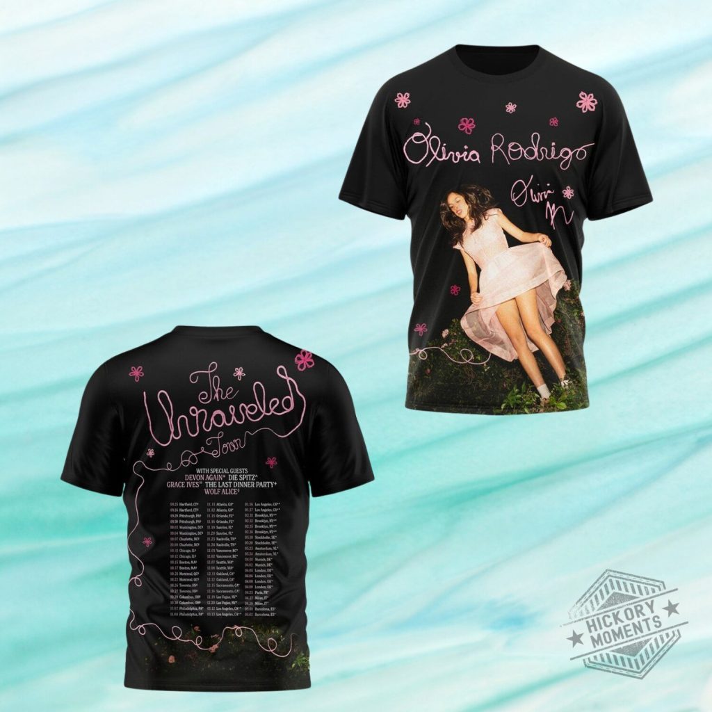 Olivia Rodrigo The Unraveled Tour Shirt Olivia Rodrigo The Unraveled Tour Shirt