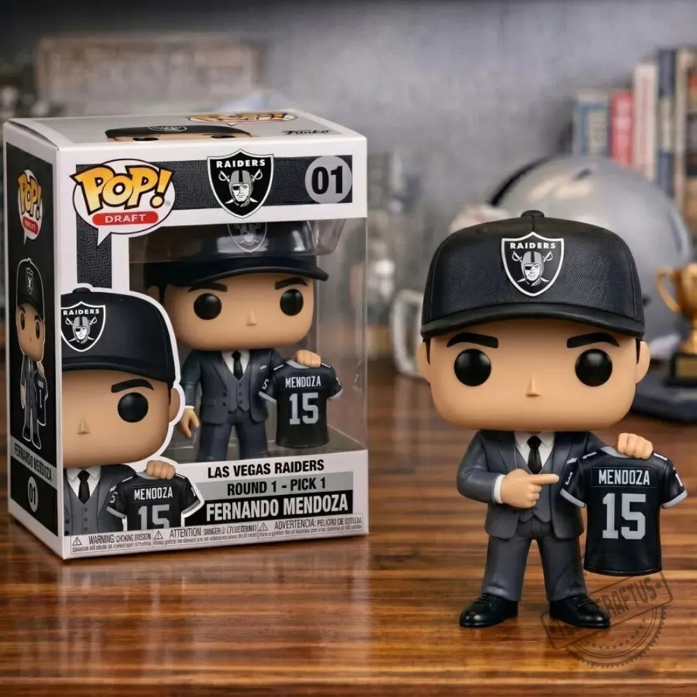 Las Vegas Raiders Fernando Mendoza Draft Day Figure First Round Pick 1 Custom Vinyl