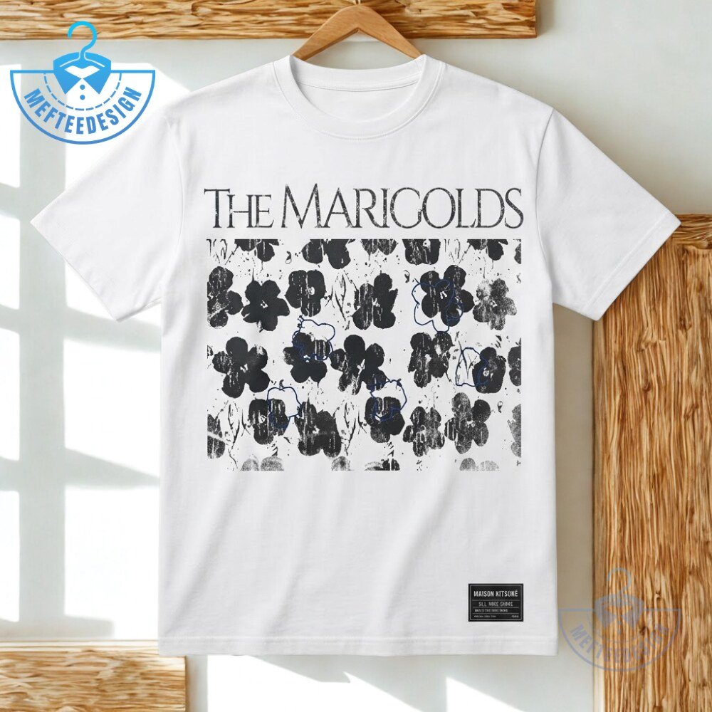 The Marigolds Vintage Graphic TShirt White Minimalist Floral Band Style Tee Shirt 2026 Edition – image 2 of 2